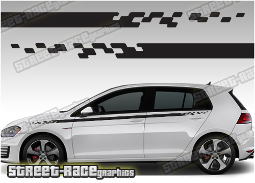 VW Golf racing stripes 049