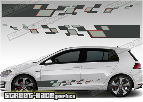 VW Golf racing stripes 056