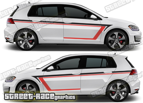 VW Golf racing stripes 061