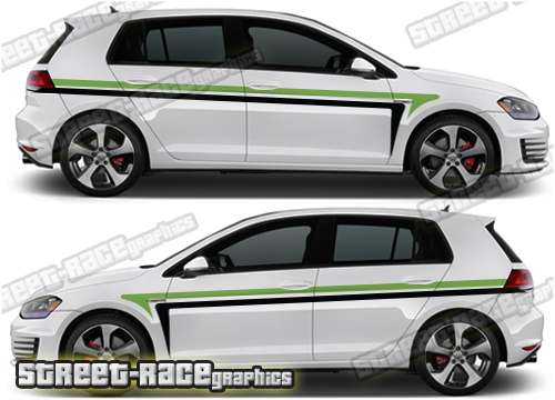 VW Golf racing stripes 065