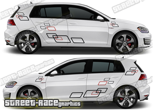 VW Golf side decals 067
