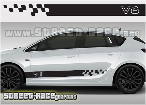 Vauxhall Opel racing stripes 020 - V6
