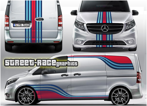 Mercedes Vito Martini full racing stripes 006