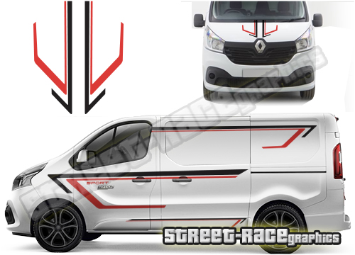 Vauxhall / Opel Vivaro FULL racing stripes 015
