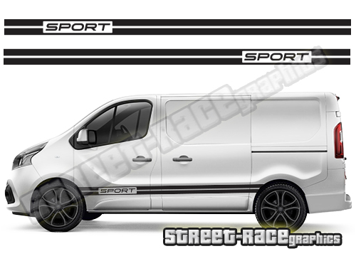 Vauxhall / Opel Vivaro side racing stripes 002