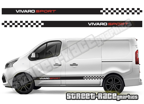 Vauxhall / Opel Vivaro side racing stripes 003