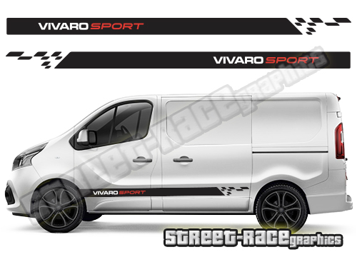 Vauxhall / Opel Vivaro side racing stripes 009