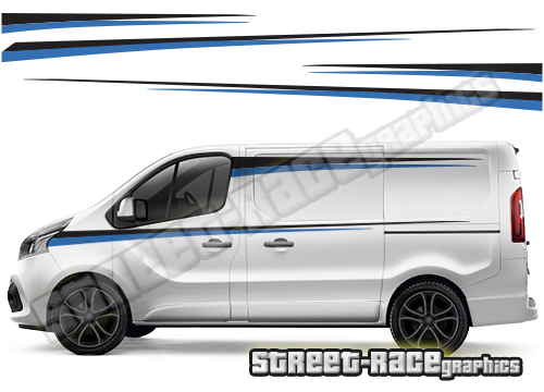 Vauxhall / Opel Vivaro side racing stripes 016