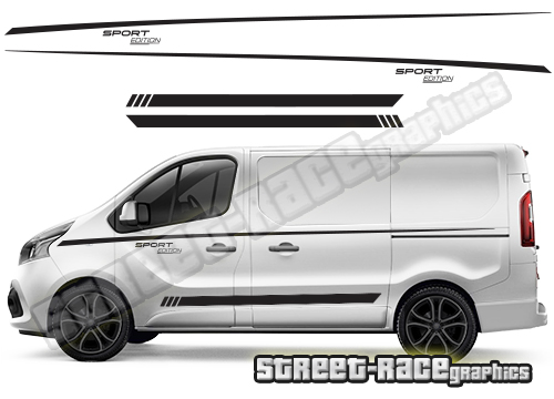 Fiat Talento van side racing stripes 019