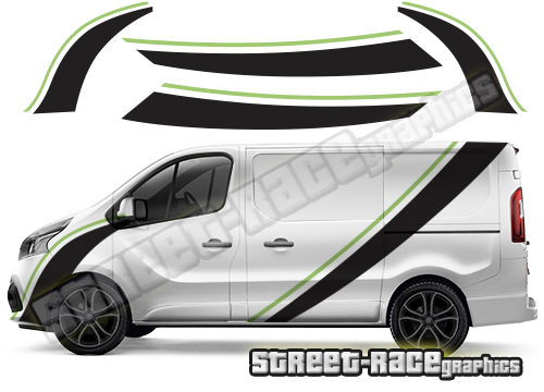 Vauxhall / Opel Vivaro side racing stripes 022