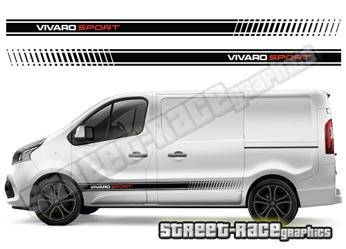 Vauxhall / Opel Vivaro side racing stripes 027