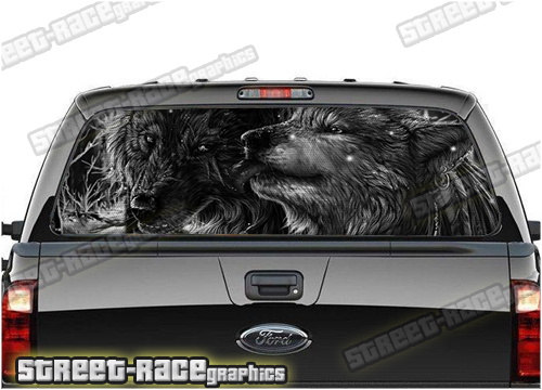 1104 - Rear window perforated graphic - Wolves