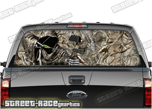 1119 - Rear window perforated graphic - Bow Reaper