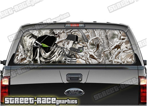 1120 - Rear window perforated graphic - Bow Reaper