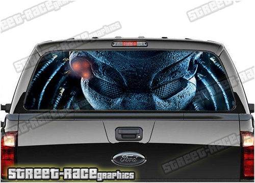 114 - Rear window perforated graphic - Predator