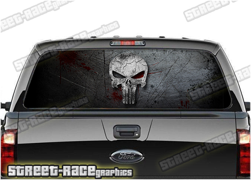 115 - Rear window perforated graphic - Punisher