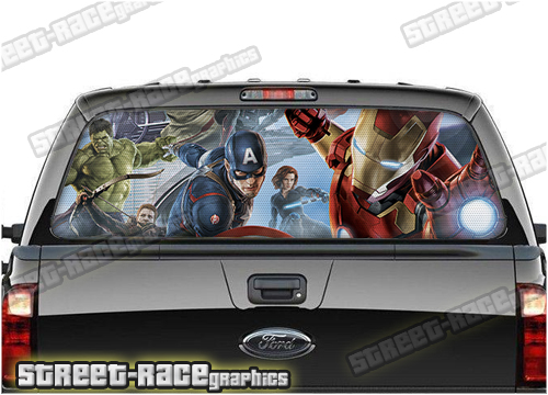 124 - Rear window perforated graphic - Avengers
