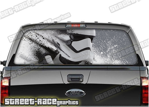 127 - Rear window perforated graphic - Storm Trooper