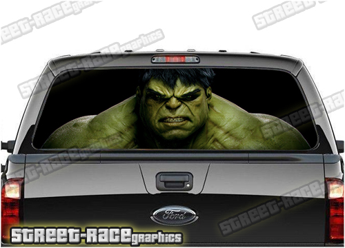 132 - Rear window perforated graphic - Hulk