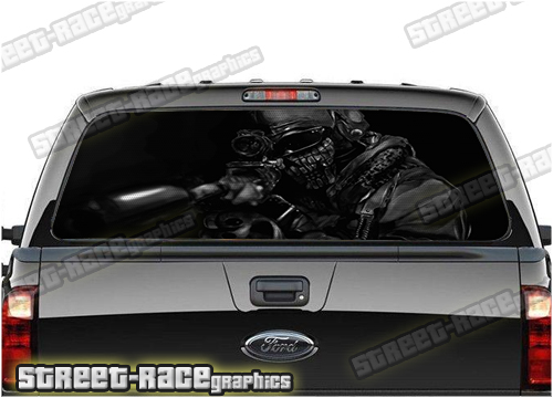 402 - Rear window perforated graphic - Sniper