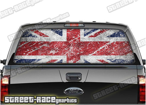 702 - Rear window perforated graphic - Union Jack Flag