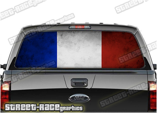 703 - Rear window perforated graphic - French Flag