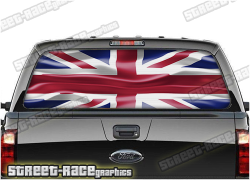 706 - Rear window perforated graphic - Union Jack Flag