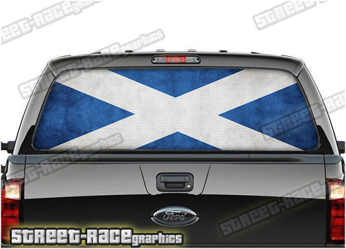 709 - Rear window perforated graphic - Scotland Flag