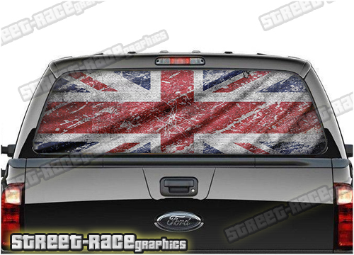 714 - Rear window perforated graphic - Union Jack Flag