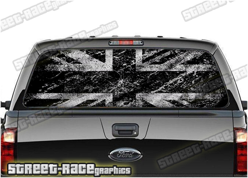 715 - Rear window perforated graphic - Union Jack Flag