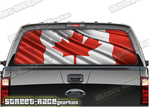717 - Rear window perforated graphic - Canada Flag