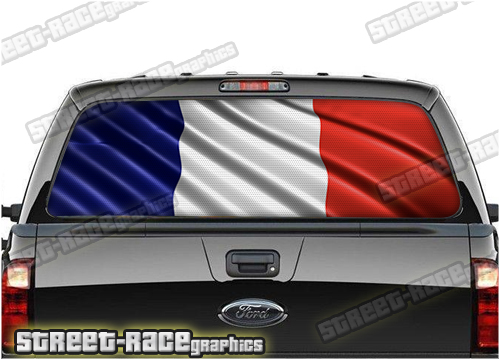 720 - Rear window perforated graphic - French Flag