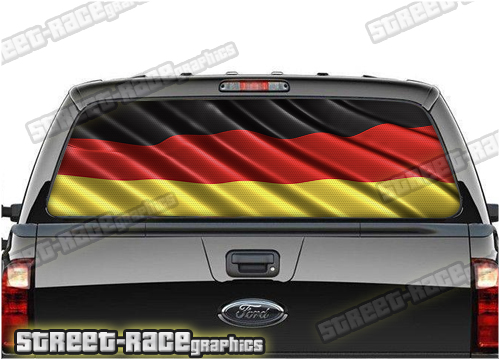 721 - Rear window perforated graphic - German Flag