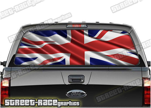 722 - Rear window perforated graphic - Union Jack Flag