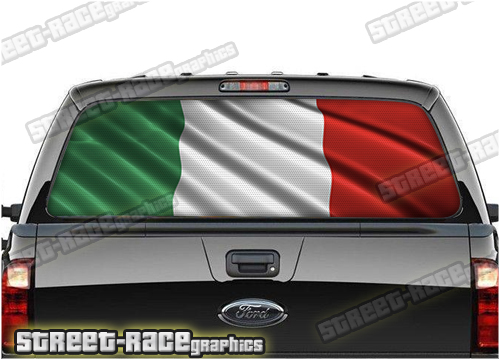 723 - Rear window perforated graphic - Italian Flag