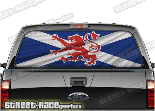 726 - Rear window perforated graphic - Scotland Flag