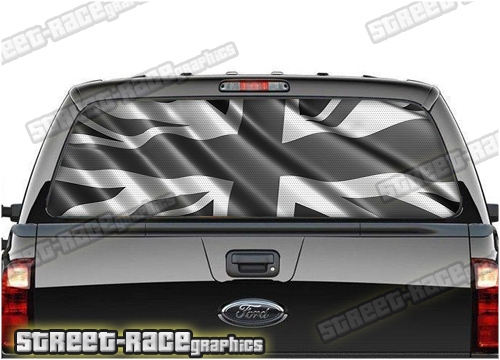732 - Rear window perforated graphic - Union Jack Flag
