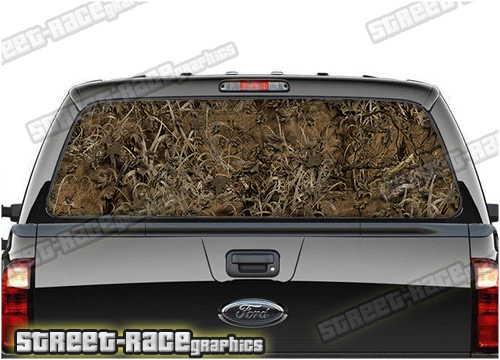802 - Rear window perforated graphic - Grassland Camo