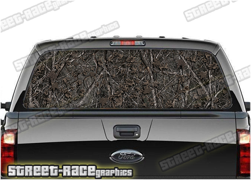 809 - Rear window perforated graphic - Woodland Camo