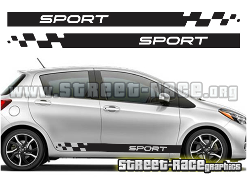 Toyota Yaris racing stripes 012
