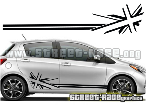 Toyota Yaris Union Jack racing stripes 019