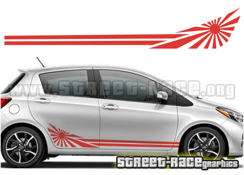 Toyota Yaris Rising Sun racing stripes 025