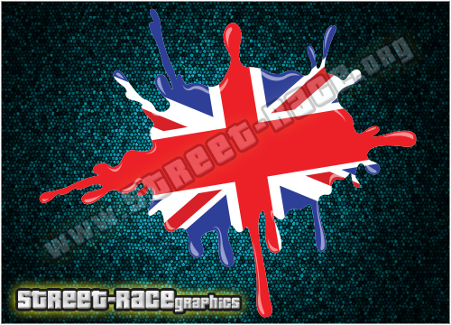 ZMB08 - UK flag blood splat