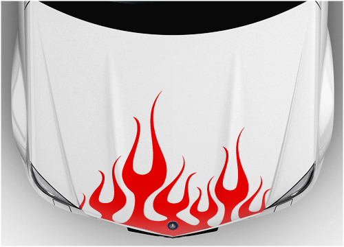 Bonnet flame stickers 004