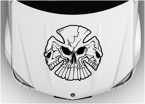 Bonnet skull sticker 006