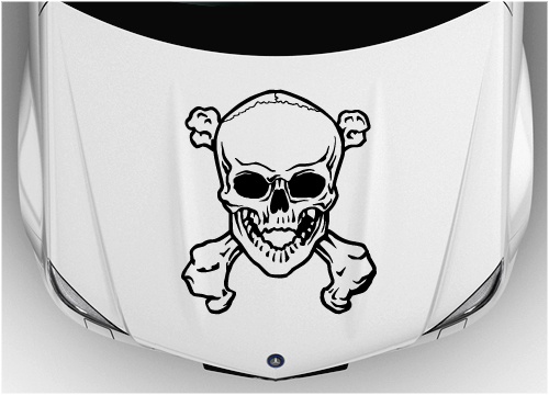 Bonnet skull sticker 007