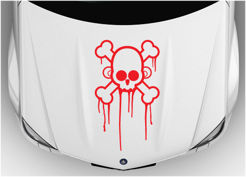 Bonnet skull sticker 008