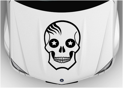 Bonnet skull sticker 009