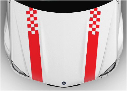 Bonnet Racing stripes 4