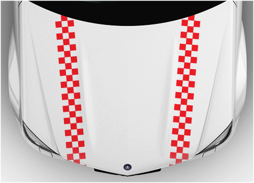 Bonnet Racing stripes 6b